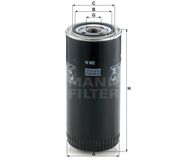 Alternative MANN FILTER - Oil filter W 962