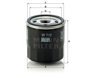 Alternative MANN FILTER - Oil filter W 712