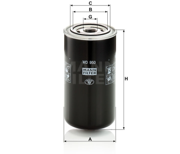 Alternative MANN FILTER - Oil filter WD 950
