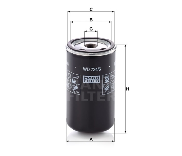 Alternative MANN FILTER - Oil filter WD 724/6